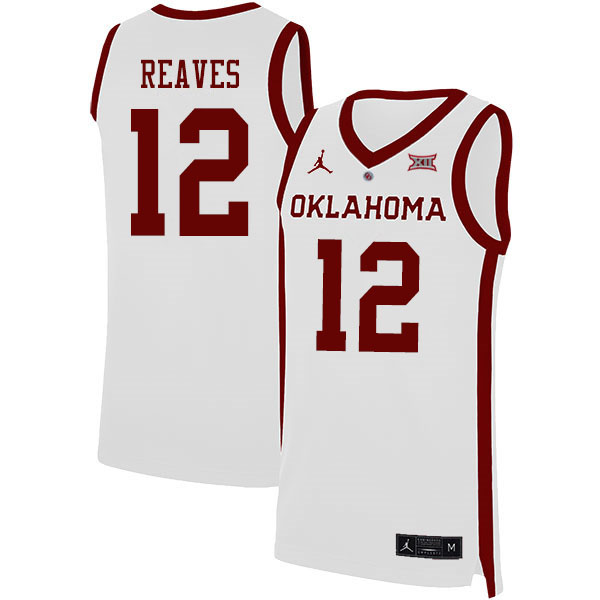 Oklahoma Sooners #12 Austin Reaves College Basketball Jerseys Sale-White